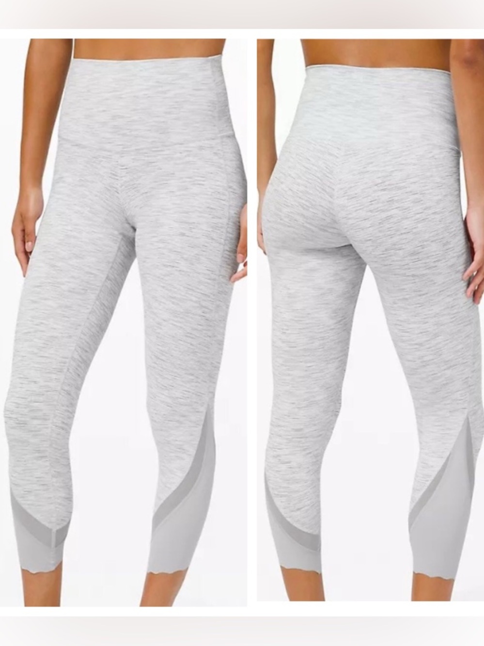 Lululemon Wunder Under Crop II *Roll Down Scallop* We Are From Space Nimbus Sz 6 - Picture 2 of 13